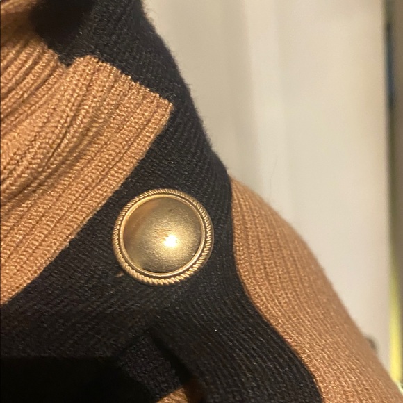 Striped Button-Up Cardigan Sweater L - Picture 8 of 10